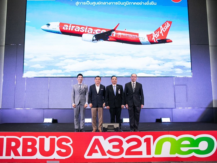 กลุ่มแอร์เอเชีย ขับเคลื่อนเติบโตด้วยเครื่องบินแอร์บัส A321neo ใหม่ 4 ลำ