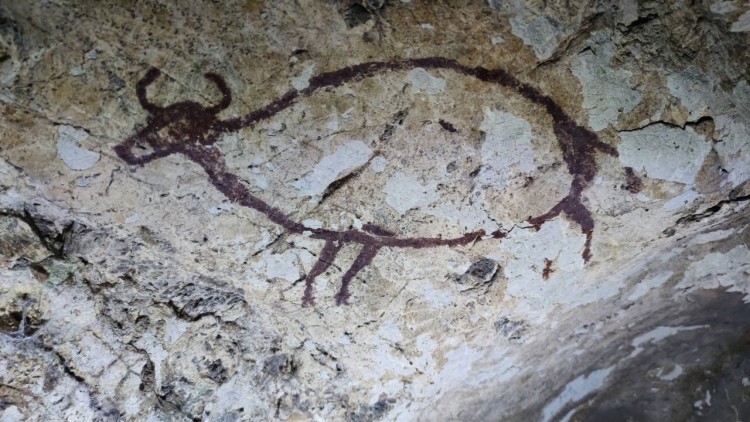 สำรวจพบภาพเขียนสียุคโบราณอายุกว่า 3,000 ปี ที่กระบี่